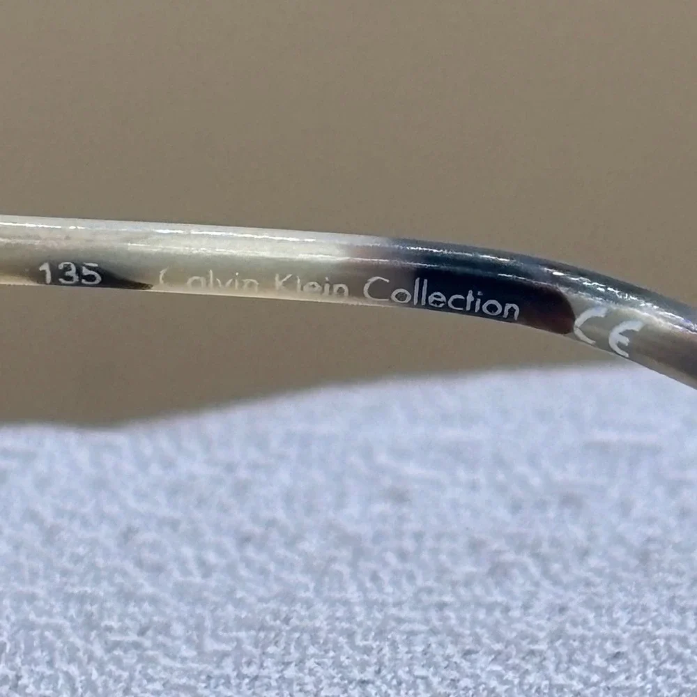 Calvin Klein CK8065 007 Black Gold Titanium Eyeglasses 52-18-135 Japan